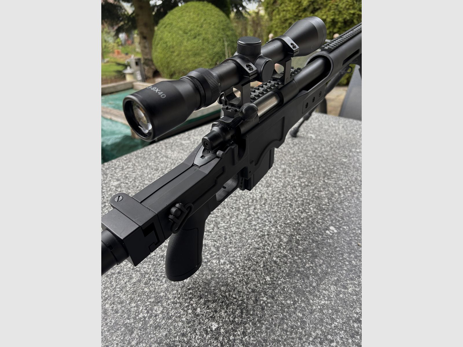 Well MB4410D MSR Snipergewehr inkl. Zweibein / Zielfernrohr Springer 6mm BB schwarz