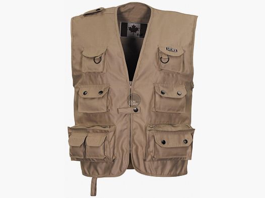 Outdoor Weste, khaki, schwere Ausfhrung