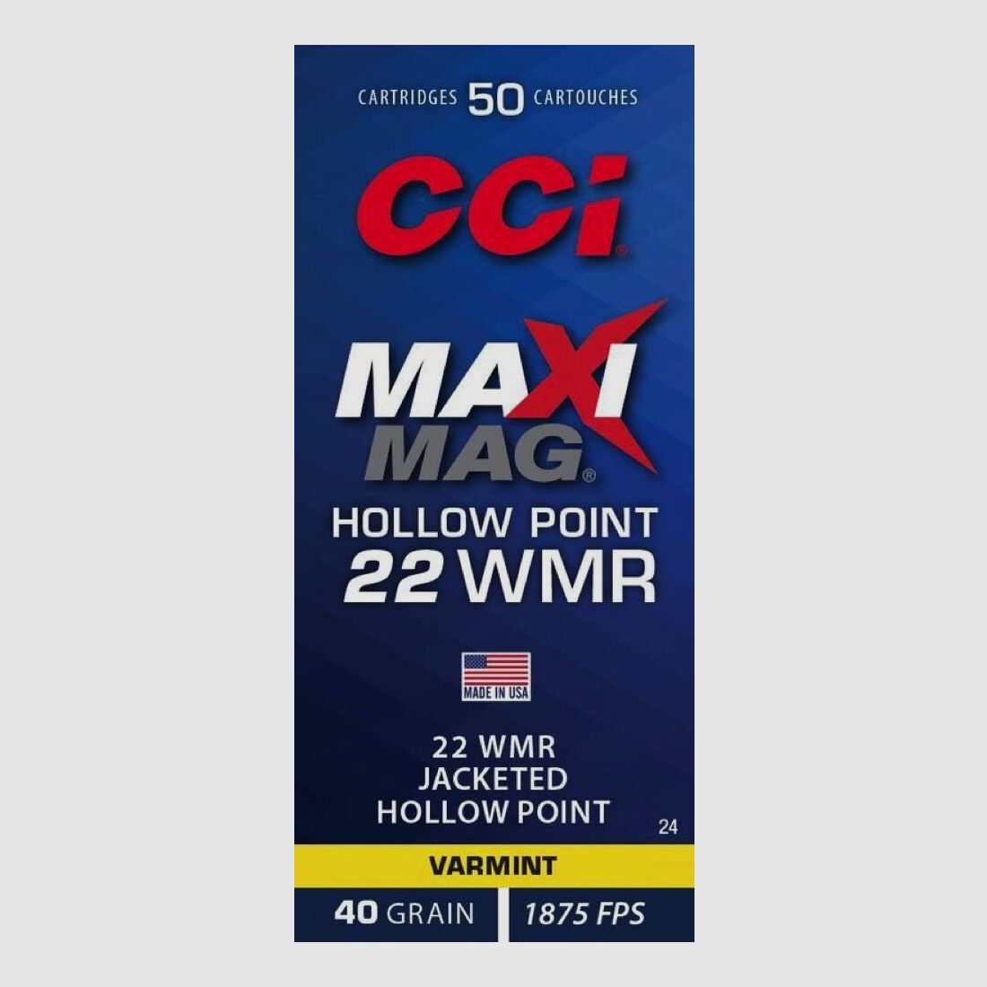 CCI Maxi-Mag JHP 40grs 50St .22wmr