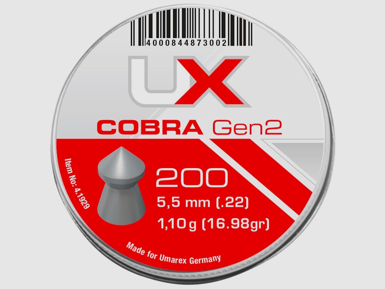 Umarex 5,50mm Diabolo Cobra Gen2 1,1g – 1.000 sztuk (kaliber 5,50), zdjęcie 2 z 2