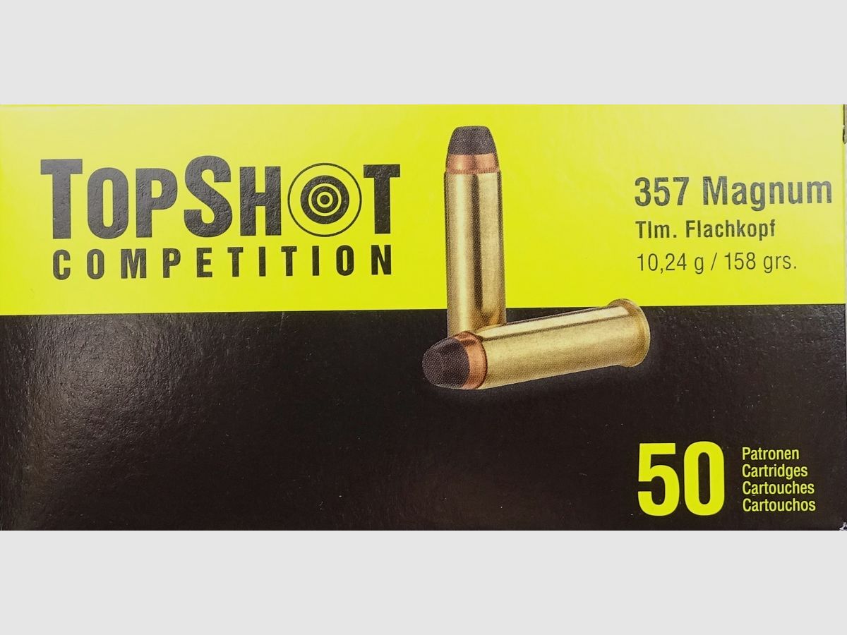 TopShot .357Magnum Tlm. Flachkopf 158grs - 50 Schuss