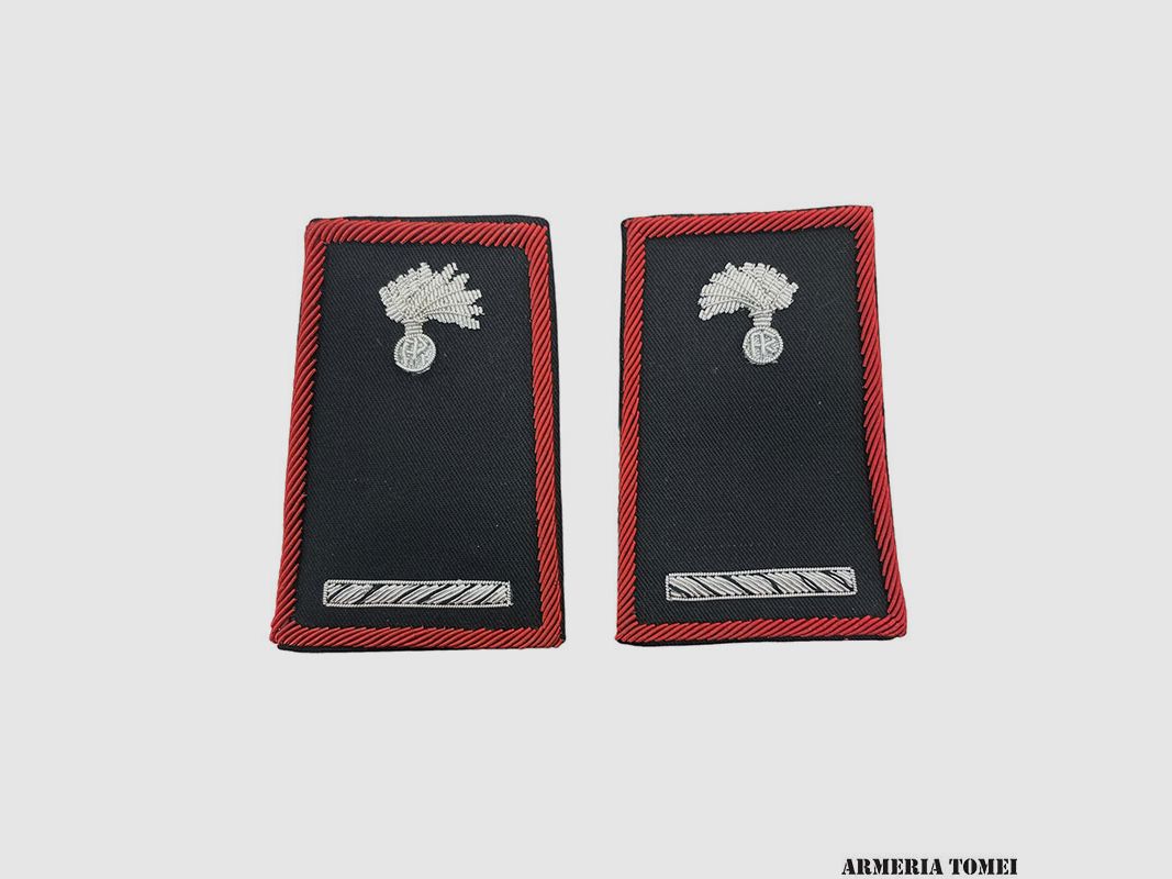 CARABINIERI – PAR DE TUBULARES MARESCHALLO BORDADOS EN CANOTTIGLIA