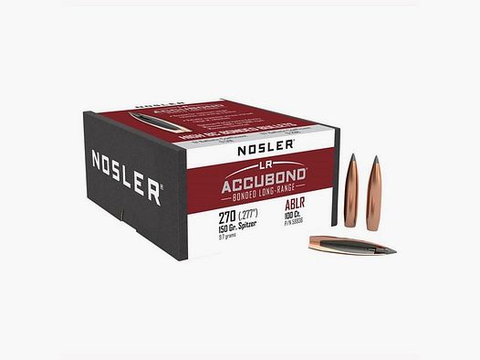 NOSLER 270 CALIBER (0.277″) 150GR SPITZER 100/BOX
