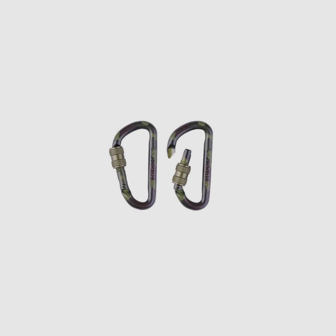 MIL-TEC 60 mm Tactical Woodland Karabiner-Set