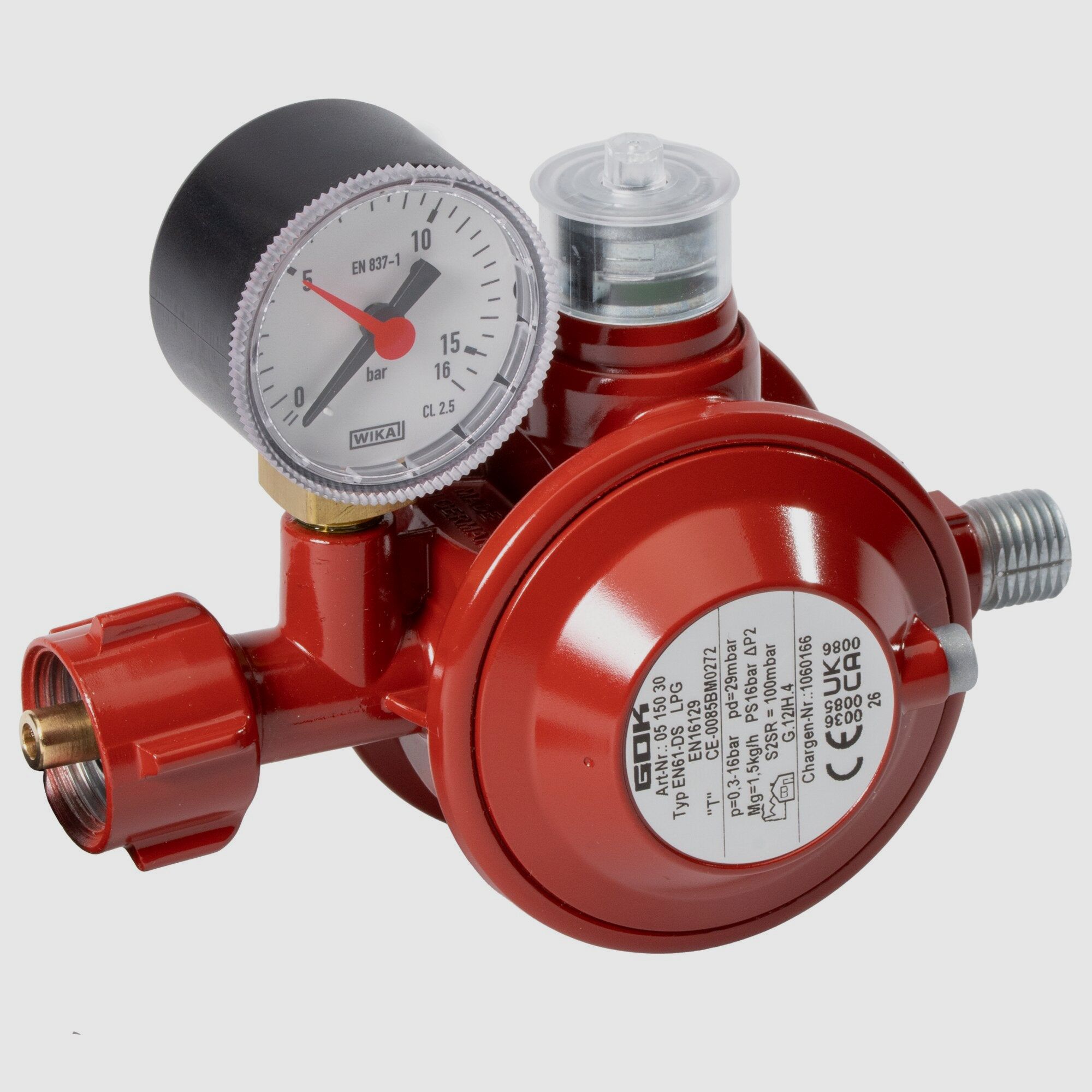 Regolatore di gas 1,5 kg/h KLF x G1/4LH-KN TAE UEDS Man., immagine 2 di 2