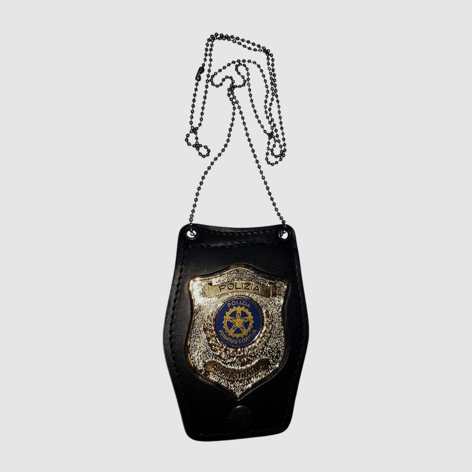 Insignehouder met ketting voor de Administratieve Politie