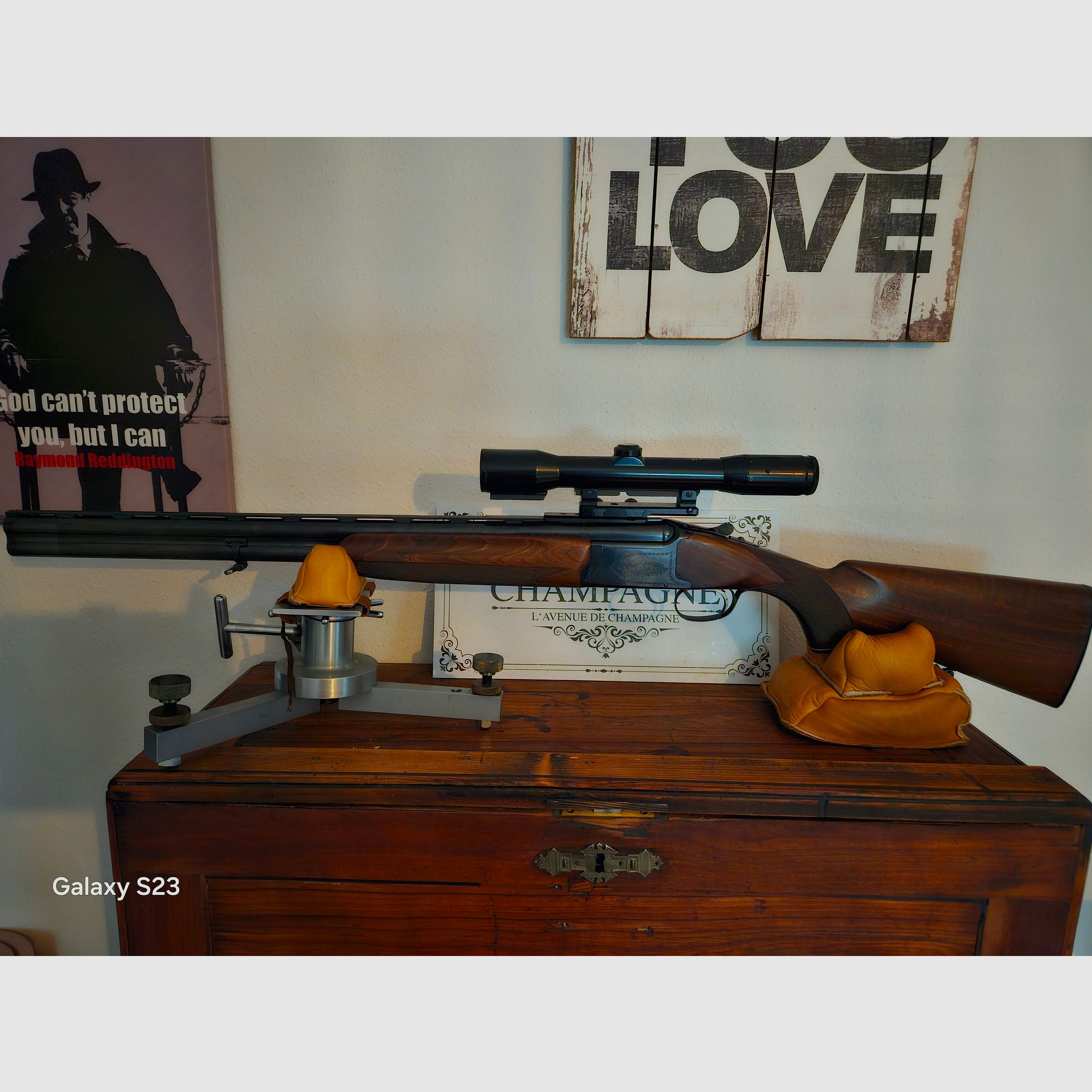 Over-and-under shotgun with interchangeable barrels in 45/70 - also trade for watch!