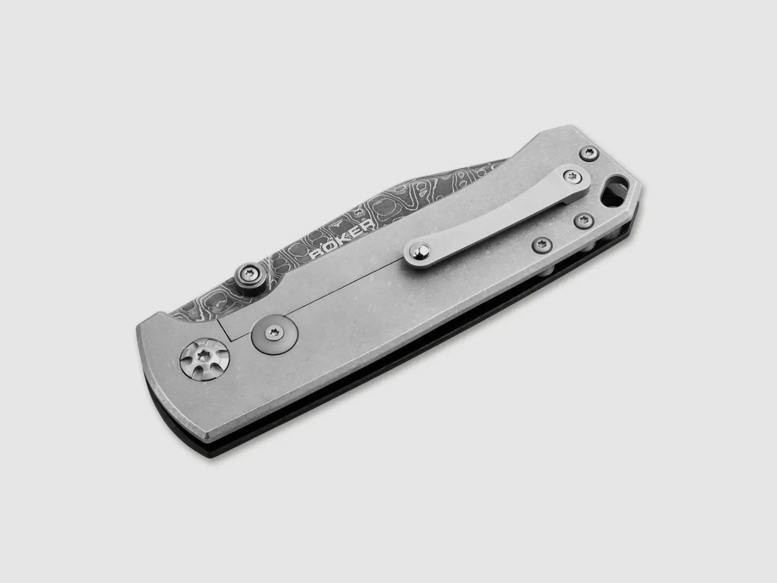 Böker Cuchillo de bolsillo Tiger Damascus