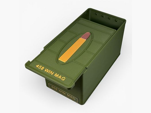 Coconut Innovations Ammunition Box / .458 WIN Mag / 'Sliding Lid' / Cartridge Box, Ammo Box
