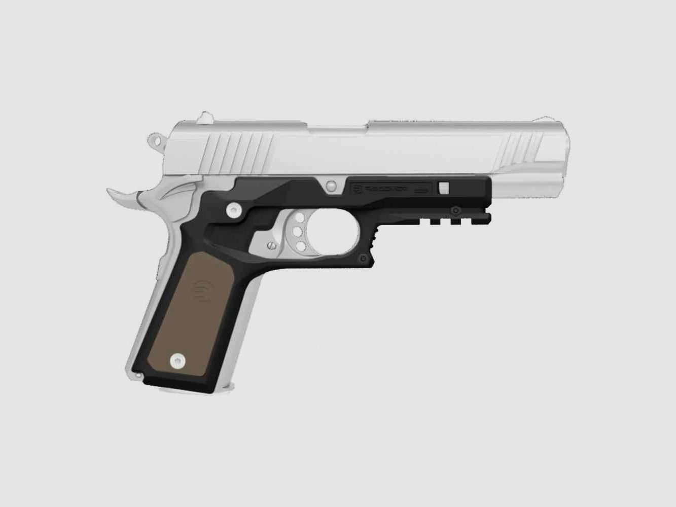 Recover Tactical 1911 GRIP AND RAIL SYSTEM mit farbigen Inlays