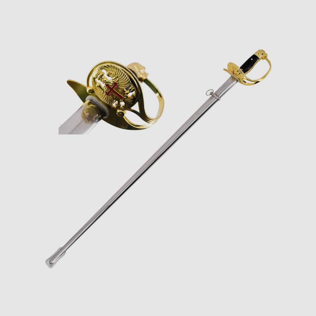 Army saber including scabbard