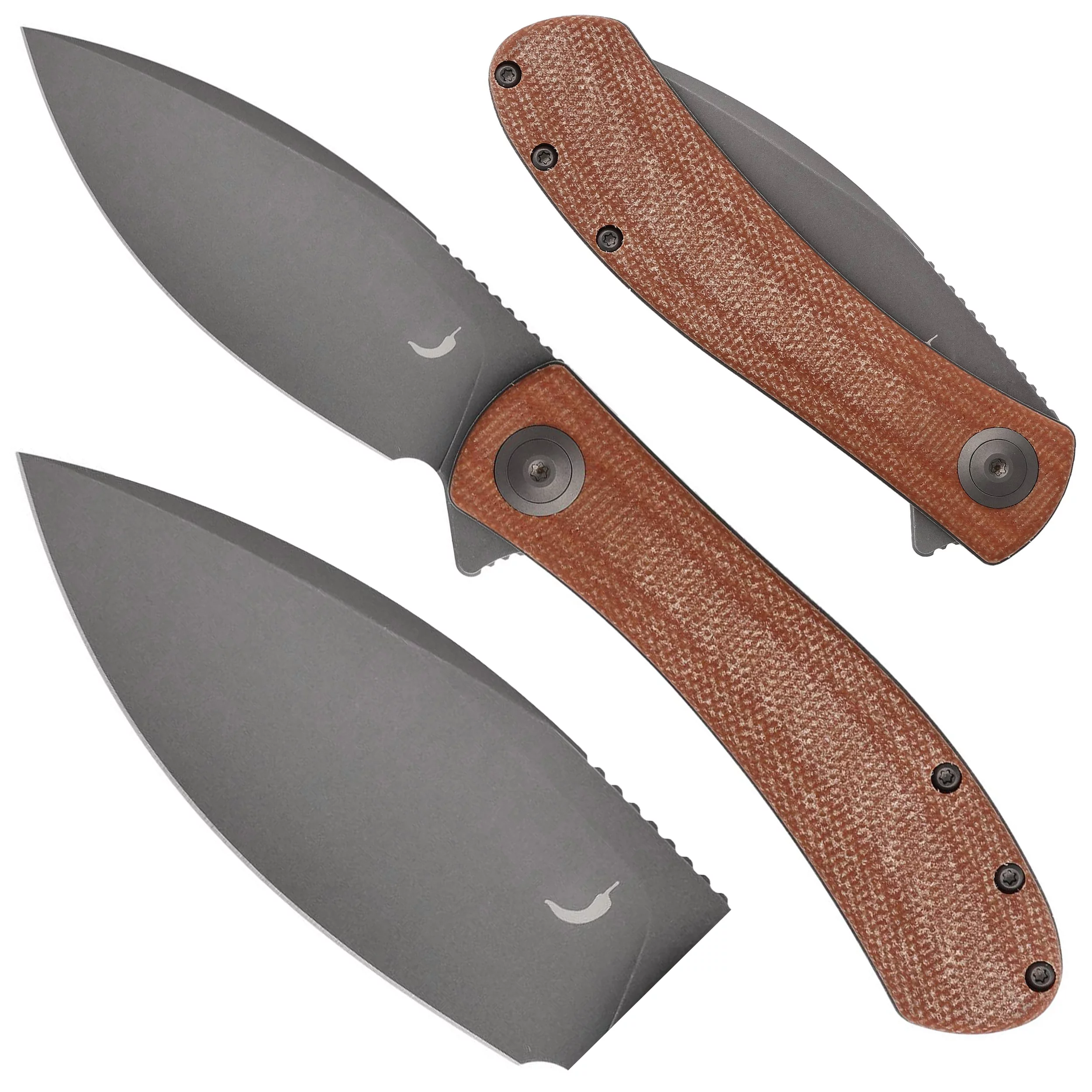 Nóż składany Trollsky Knives Mandu brązowy/stalowe ostrze Micarta (MT006), zdjęcie 12 z 12