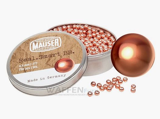 Mauser Real Smart Bleirundkugeln mit Kupfermantel 4,5mm BB