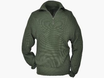Sweater made of knit, with zipper -