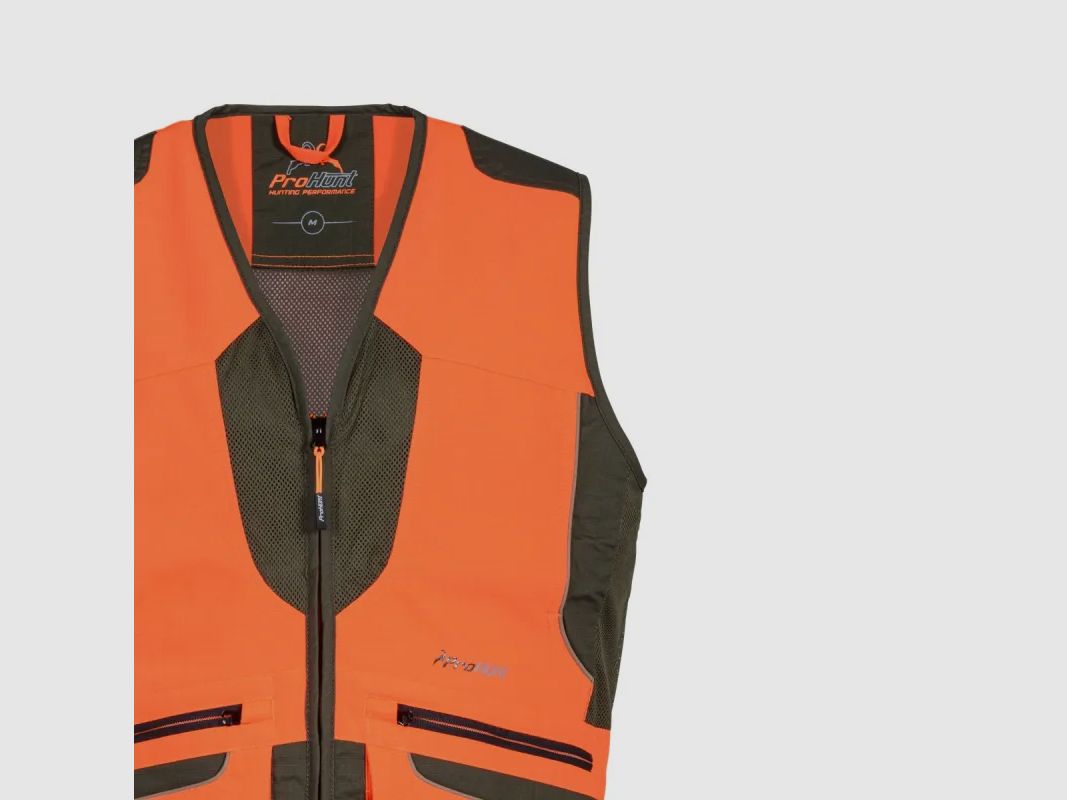 Gilet da caccia Prohunt Springer arancione/khaki, immagine 4 di 6
