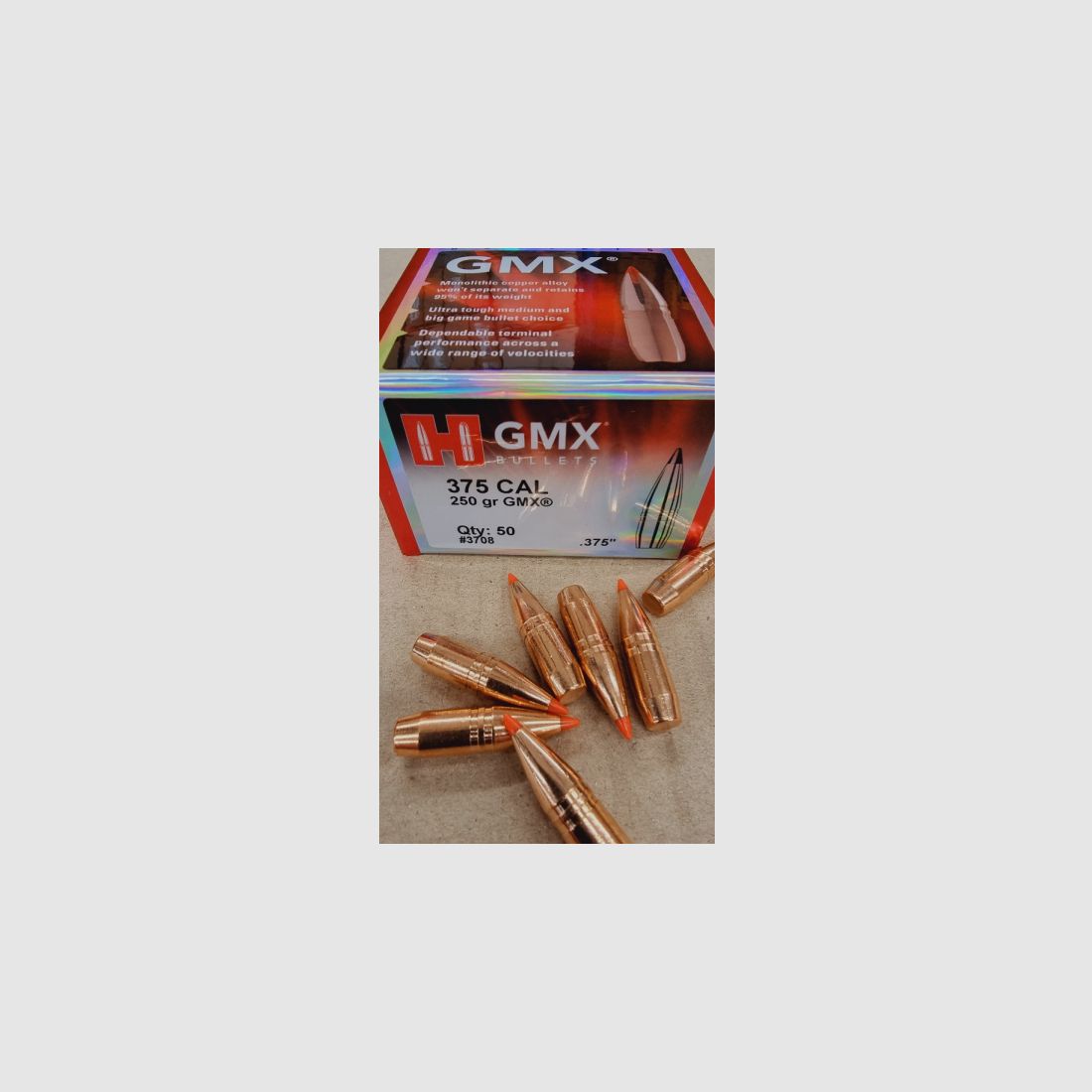 .375/250grs GMX Hornady No. 3708 Geschosse bleifrei 50 Stk.