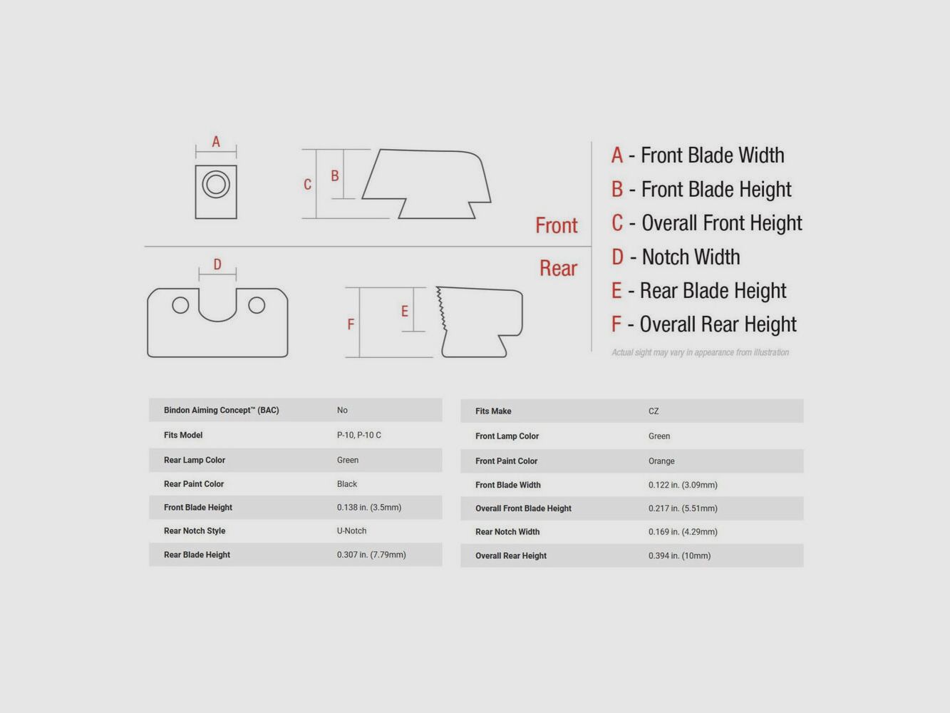 Trijicon N-Vision HD XR orange CZ P-10