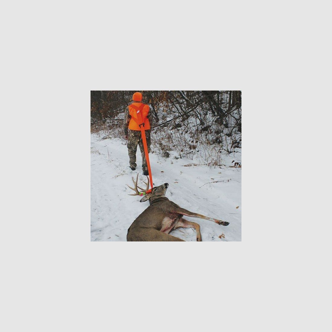 Wózek do podnoszenia z przedramionami z plecakiem pomarańczowy