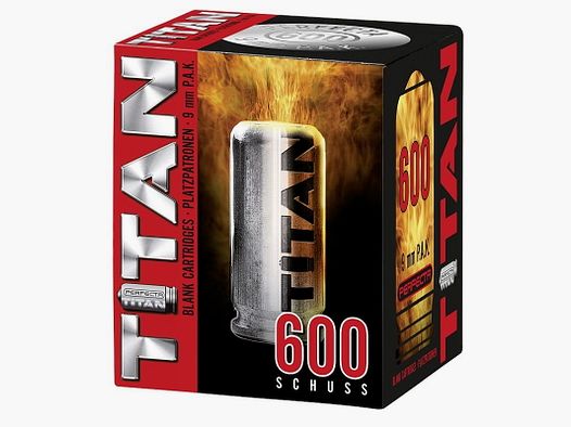 Perfecta Titan 9 mm P.A.K cartuchos de fogueo - 600 uds.