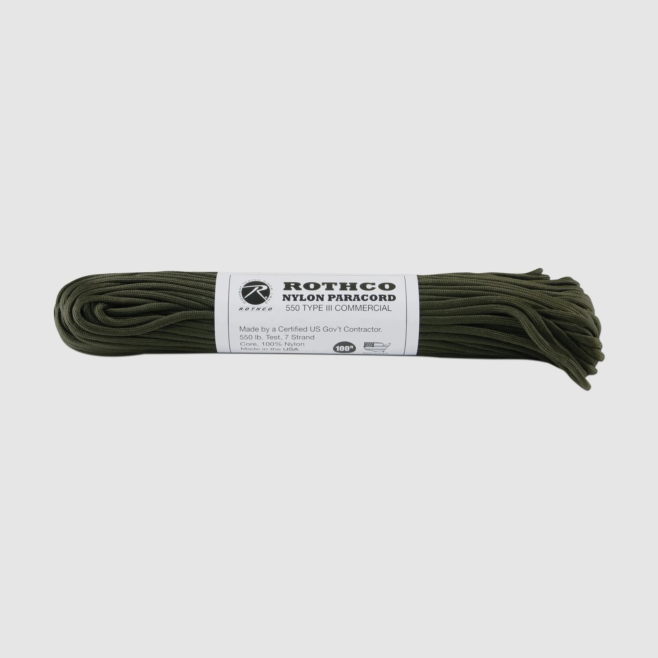 Rothco Rothco Fallschirmleine Nylon Type III 550 LB oliv