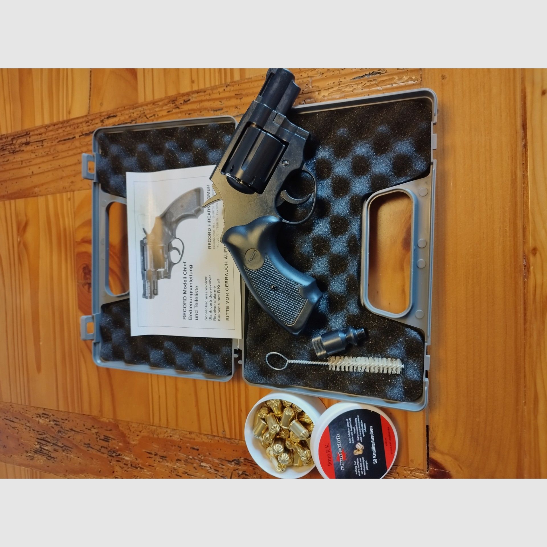 Record Chief 2" Schreckschuss Revolver Kaliber 9mm R.K Set Angebot !!Neuware!!
