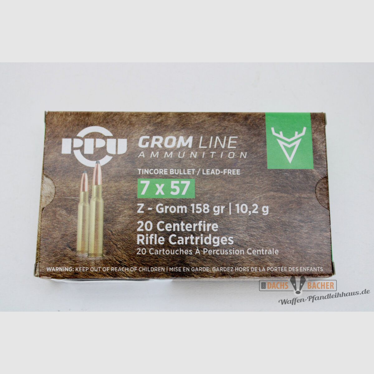 PPU Privi Partizan 7x57 10,2g/158gr Z-GROM Bleifrei 20 Schuß