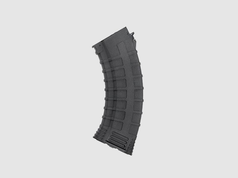 130rds AK47 Reinforced Polymer Midcap Magazin, Schwarz