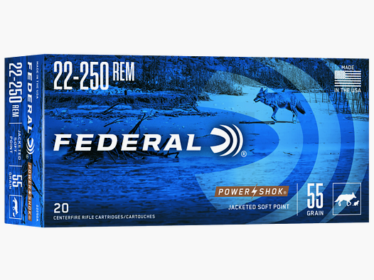 Federal Classic .22-250 Rem. SP 55gr. Power Shok