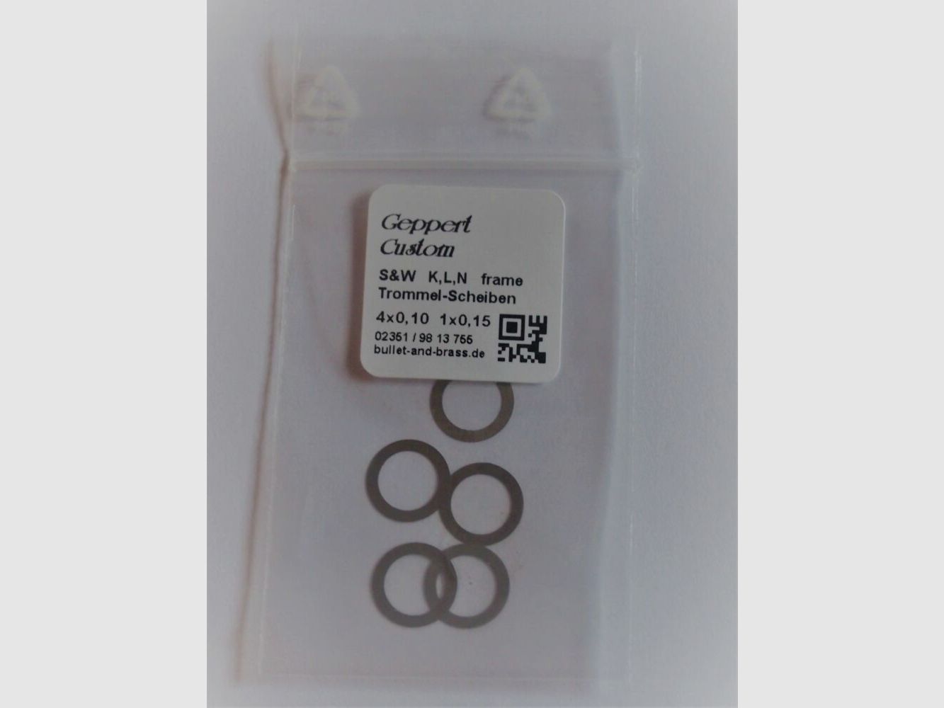 Geppert Custom S&W Trommelschijven Shim K-L-N frame