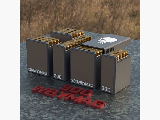 Filamelt Munitionsbox / Ammo Box .300 Wby. Magnum – Patronenbox für 50 Schuss, Made in Germany