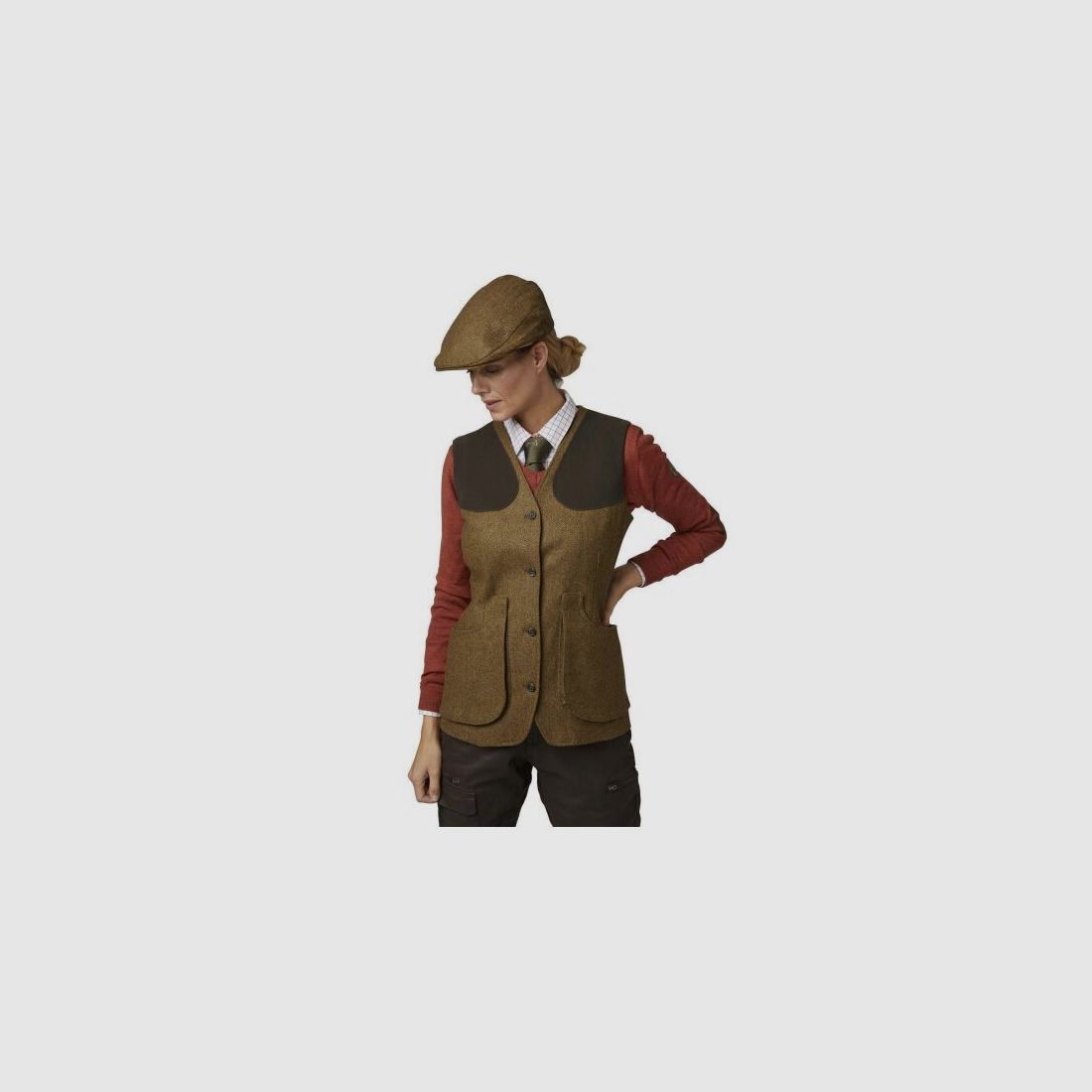 Chevalier Damen Tweed Schießweste Hawick Braun