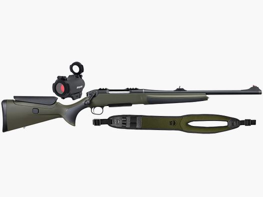 Haenel Jaeger NXT Composite inklusive Leuchtpunktvisier und Gewehrriemen, Kal. .308 Win.