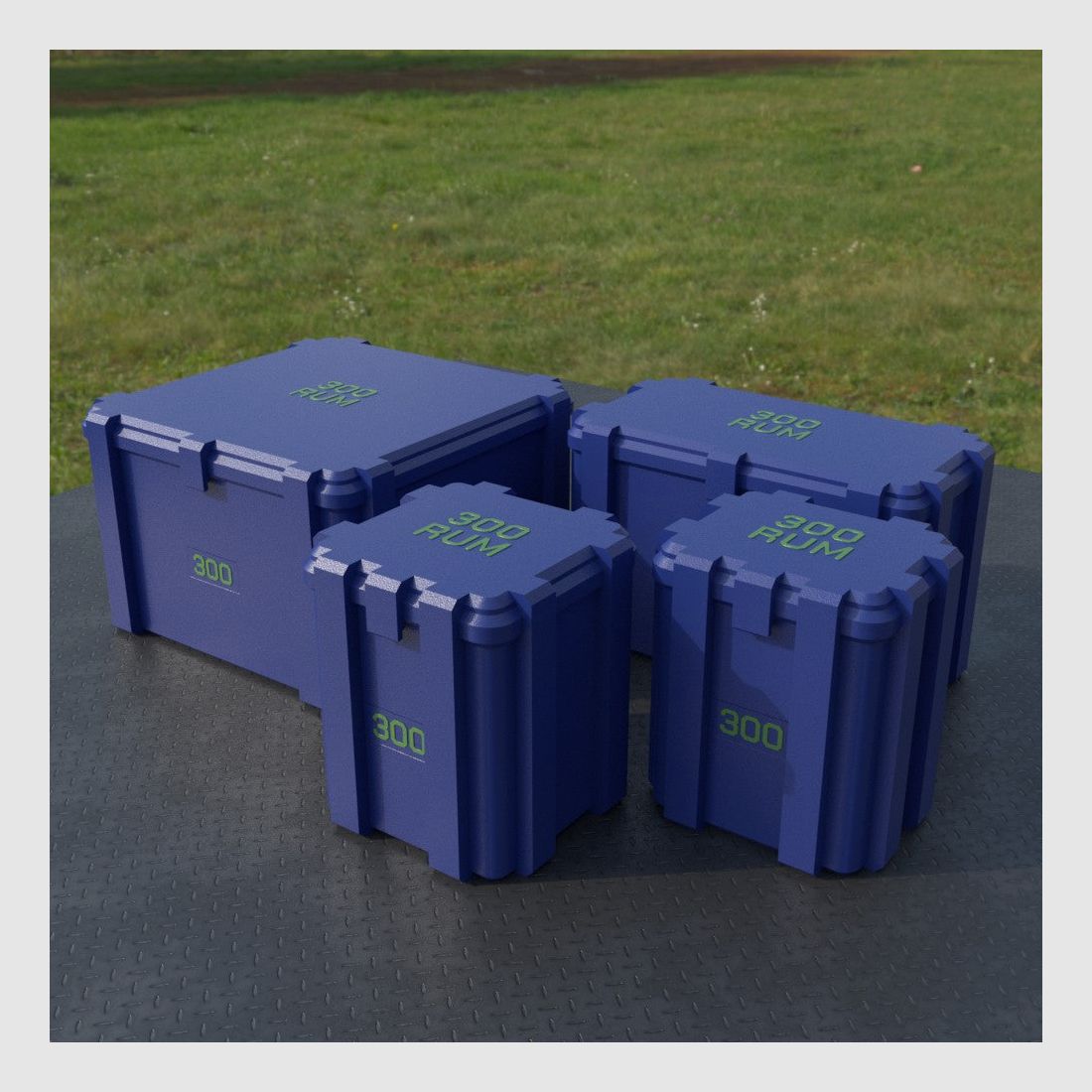 Filamelt Munitionsbox / Ammo Box .300 RUM – Patronenbox ‘Klappdeckel’ – 20 / 25 / 50 / 100 Runden