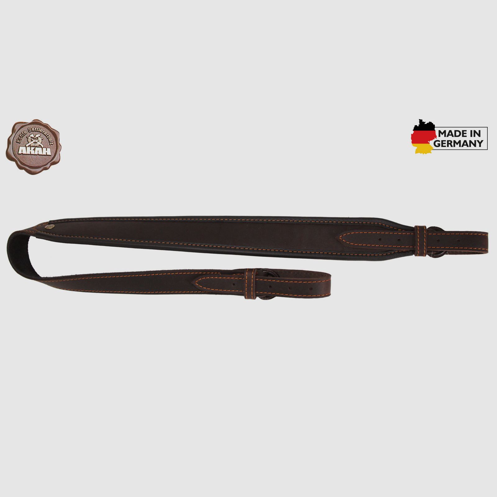 Sangle de fusil en cuir huilé antidérapant