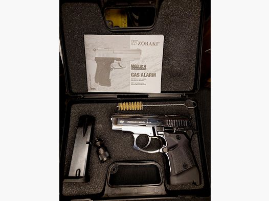 Zoraki 914 pistolet alarmowy 9mm P.A.K. Chrom ("stara" PTB 972)