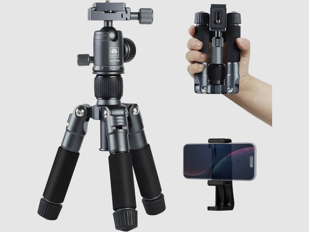 Sirui Mini Tripod Ball Head TT-50 Trépied de chasse (DSLR et smartphone)