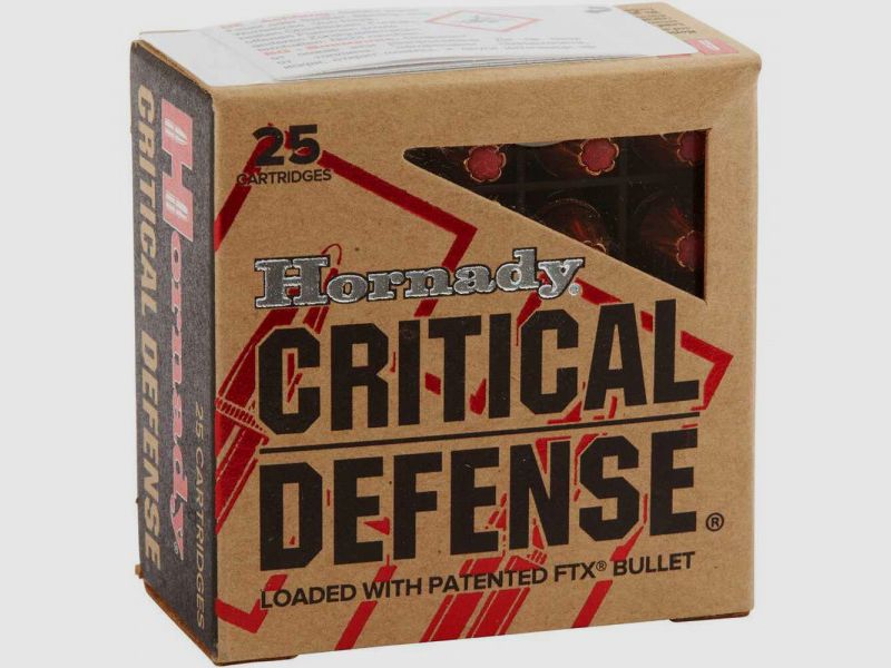 HORNADY CRITICAL DEFENSE 9MM LUGER - 7,5G/115 GRS. - FTX - 25 STÜCK