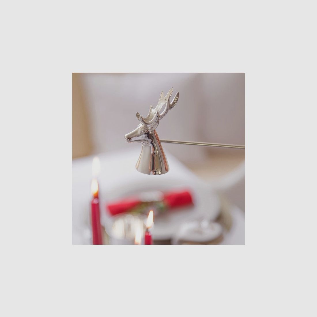 Kerzenlöscher Hirsch versilbert