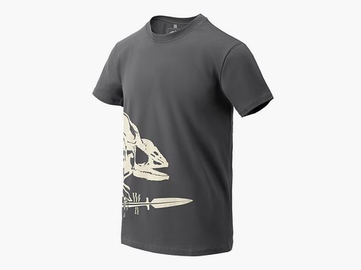 HELIKON TEX LOGO T-SHIRT FULL BODY SKELETON SHADOW GREY