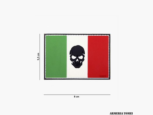 PATCH – 3D PVC ITALY FLAG + SKULL #17011
