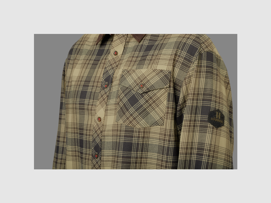 Härkila Driven Hunt chemise homme en flanelle à carreaux 140111912, image 4 sur 5