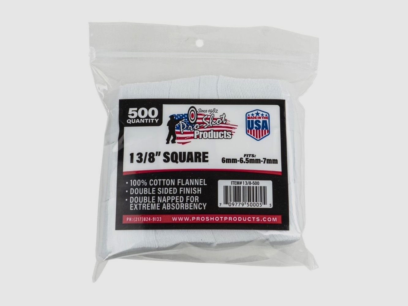 500 Patches 1 3/8" Eckig 6-7mm