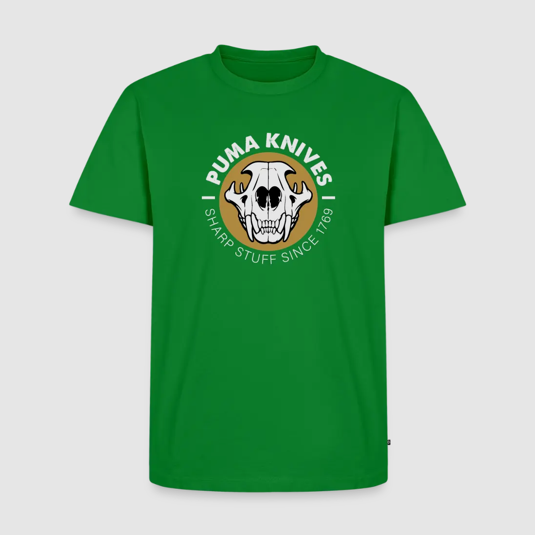 PUMA Men’s Premium T-Shirt "Skull Frontal Sharp Stuff" White