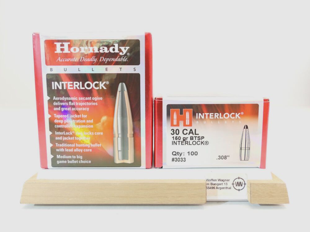 Hornady Balles BT SP Interlock 150grs .30/.308
