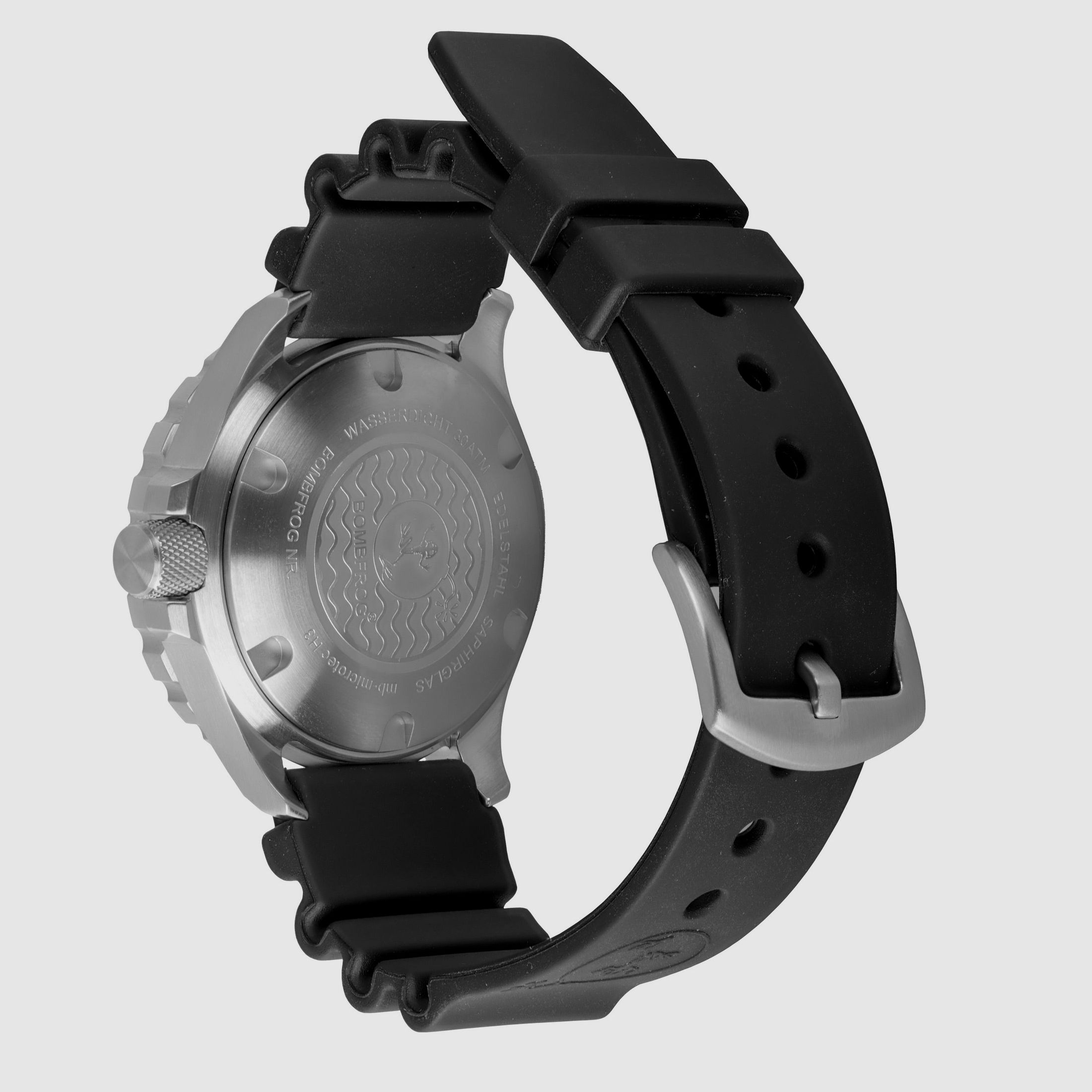 BOMBFROG BT25 bracelet en acier inoxydable et néoprène, image 3 sur 5