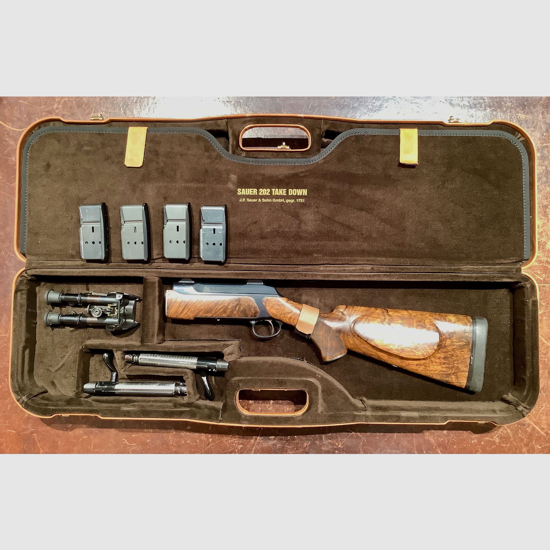 Sauer 202 Take Down Elegance Schaftholz Klasse 11 Custom Made .300 Weath.Mag +AL .30-06