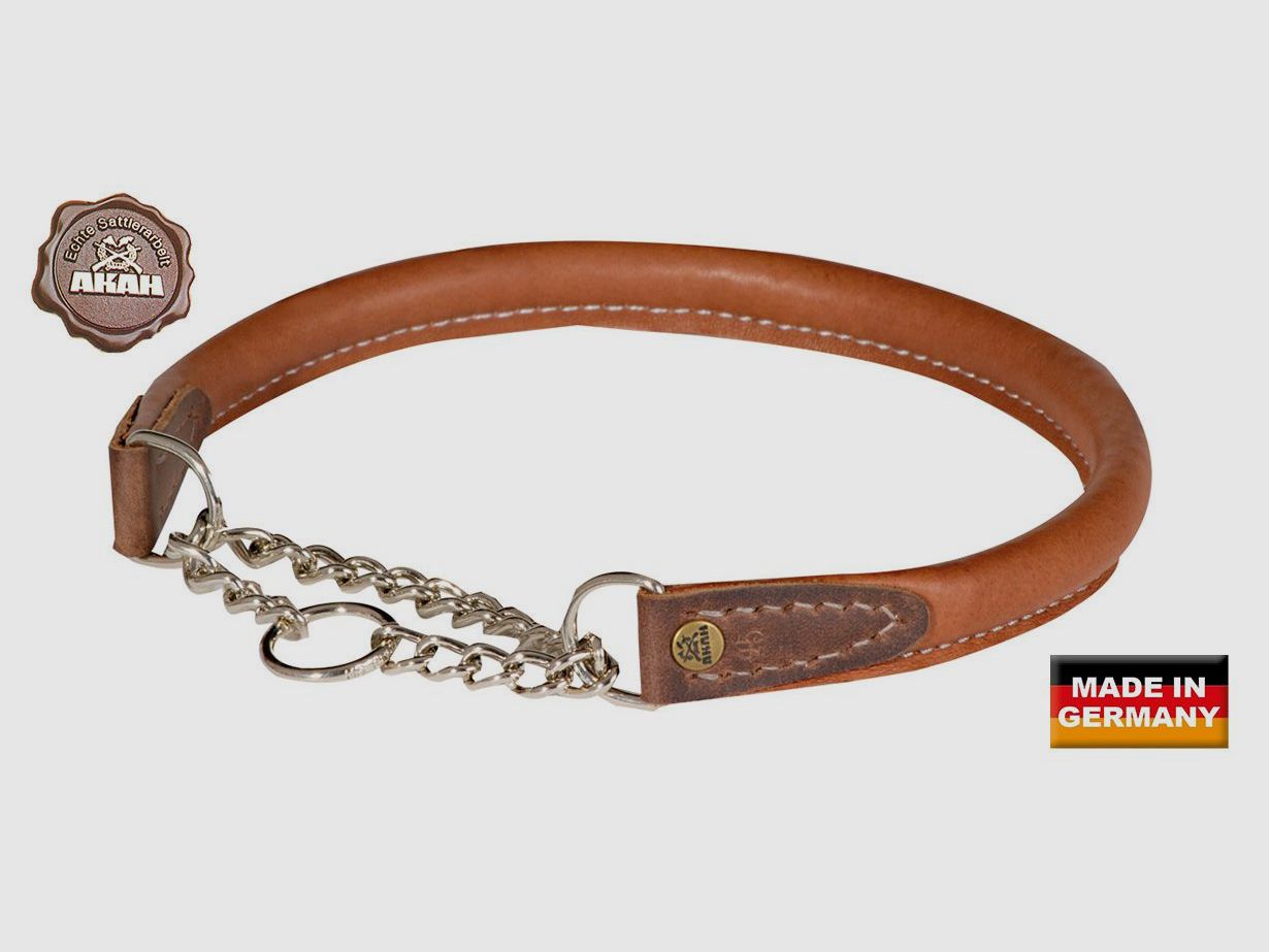 Collar AKAH de cuero de yak, circunferencia del cuello: 30 cm