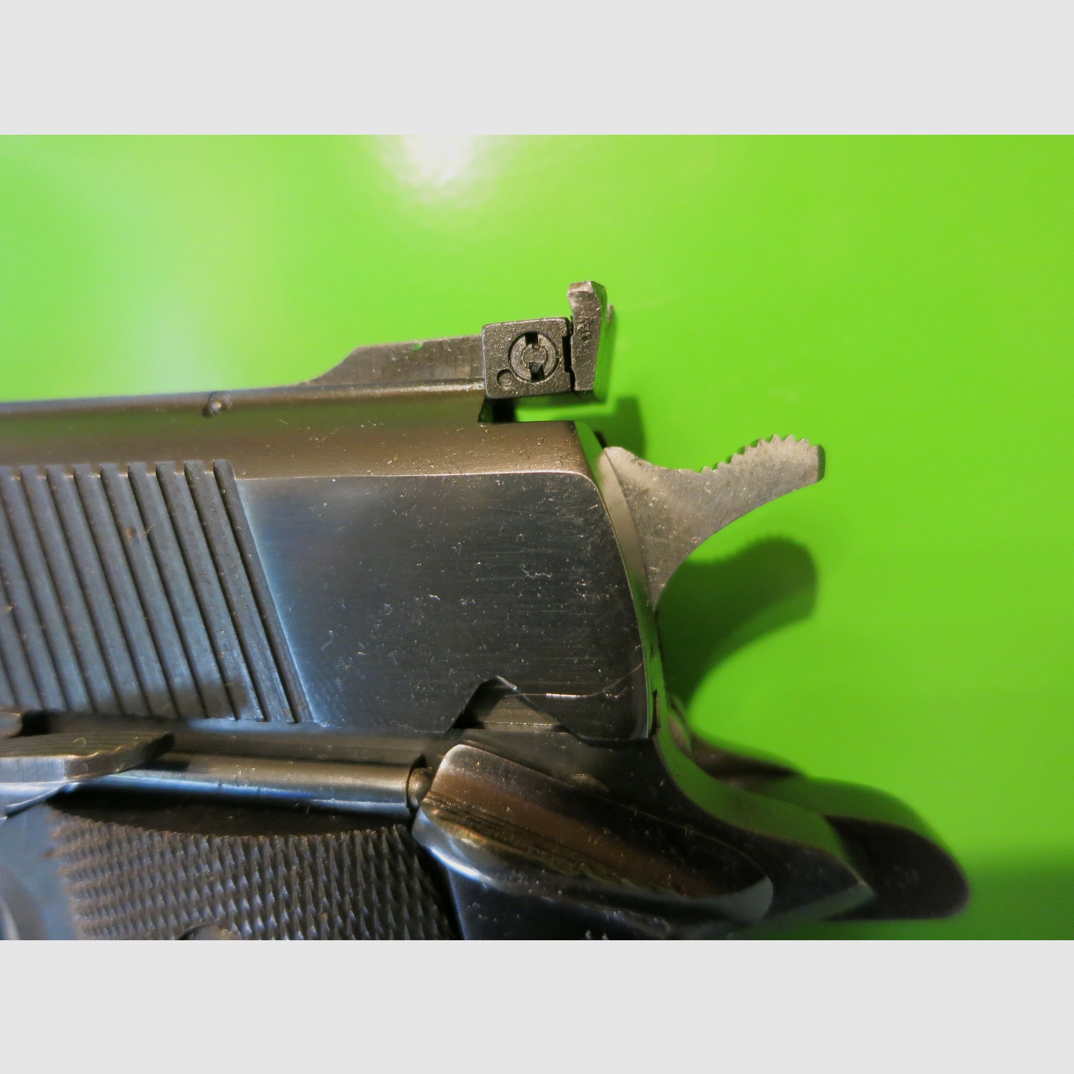 Colt Pistole 1911 National Match Gold Cup; Wilson-Lauf 5" mit Kompensator, .45ACP       #74-