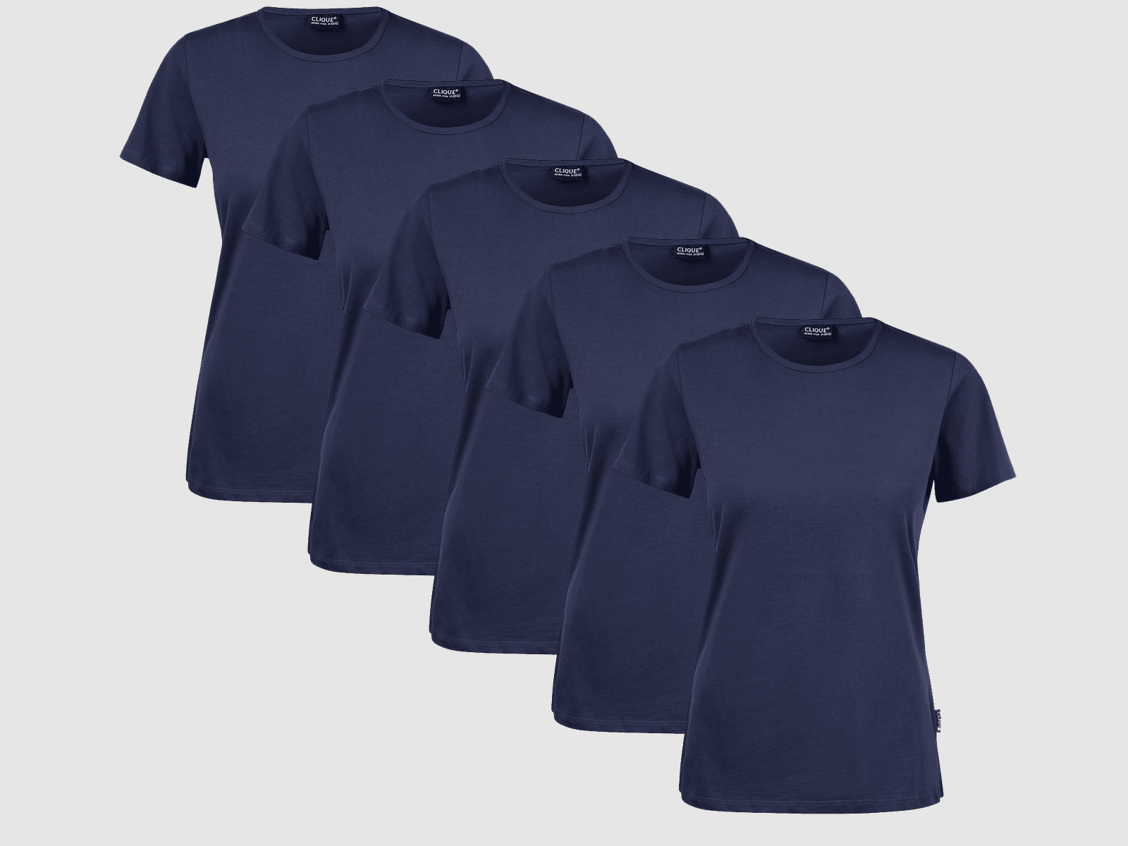 Clique T-Shirt Donna 5-Pack Navy