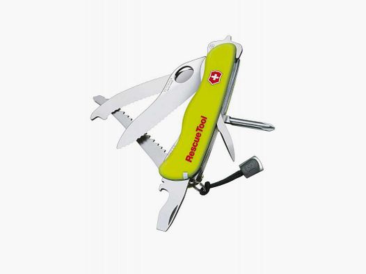 Victorinox RescueTool Taschenmesser, gelb nachleuchtend, Nylon-Etui